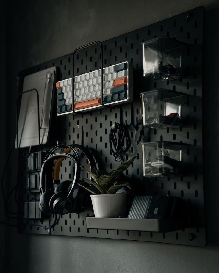 organização setuop pegboard minimalismo