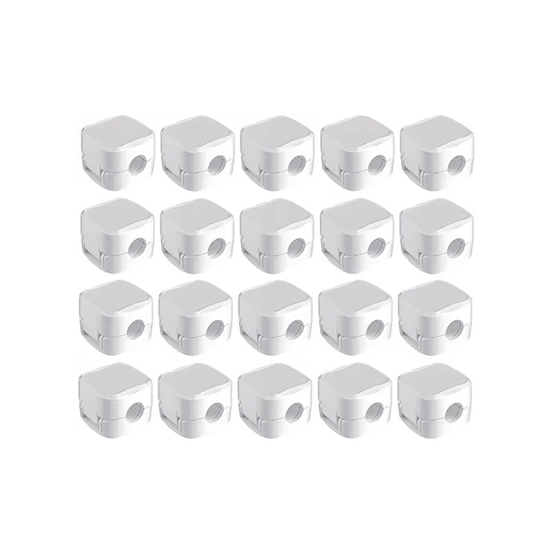 organizador de cabos cable clip n-sense neua clipe de cabos branco 20 unidades