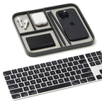 Bandeja Organizadora de Mesa Preto Couro N-Sense