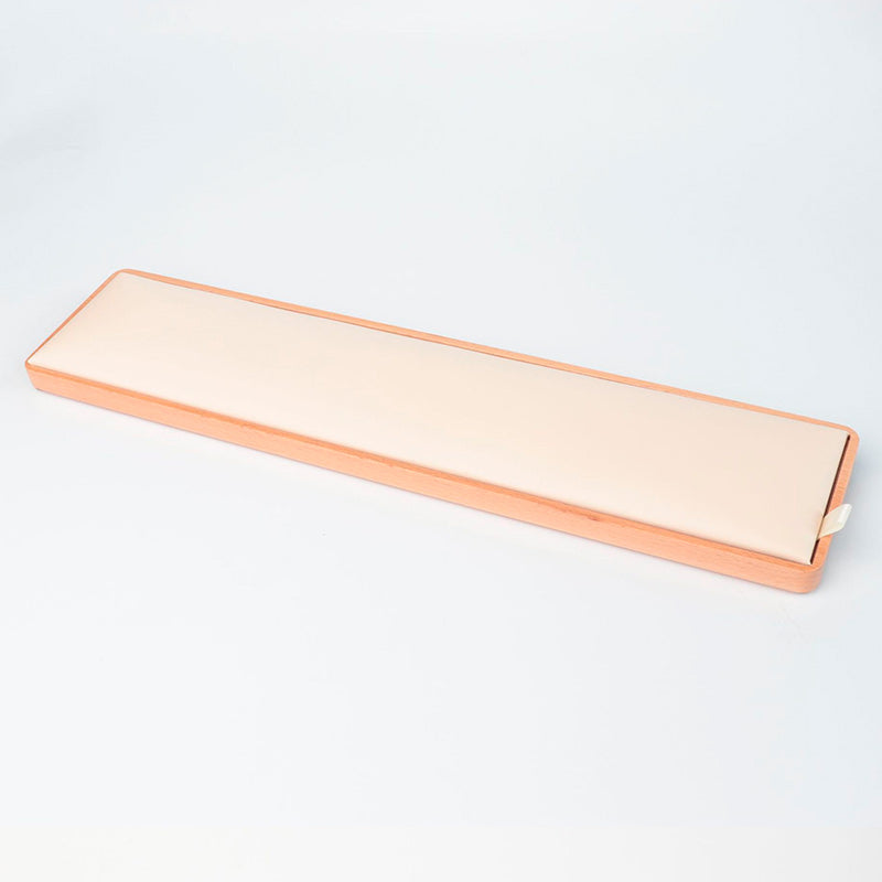 Descanso de Pulso e Organizador de Mesa Exclusive neua descanso de pulso em madeira e couro premium acessório ergonomia