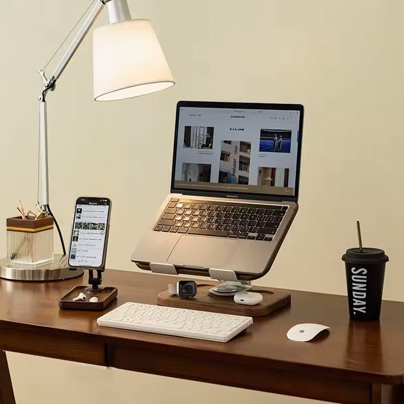 suporte de madeira para notebook articular neua exclusive