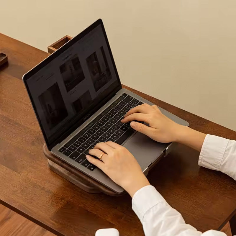 suporte de madeira para notebook articular neua exclusive