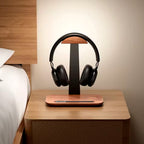 Suporte de Headset de Madeira - Exclusive neua preto